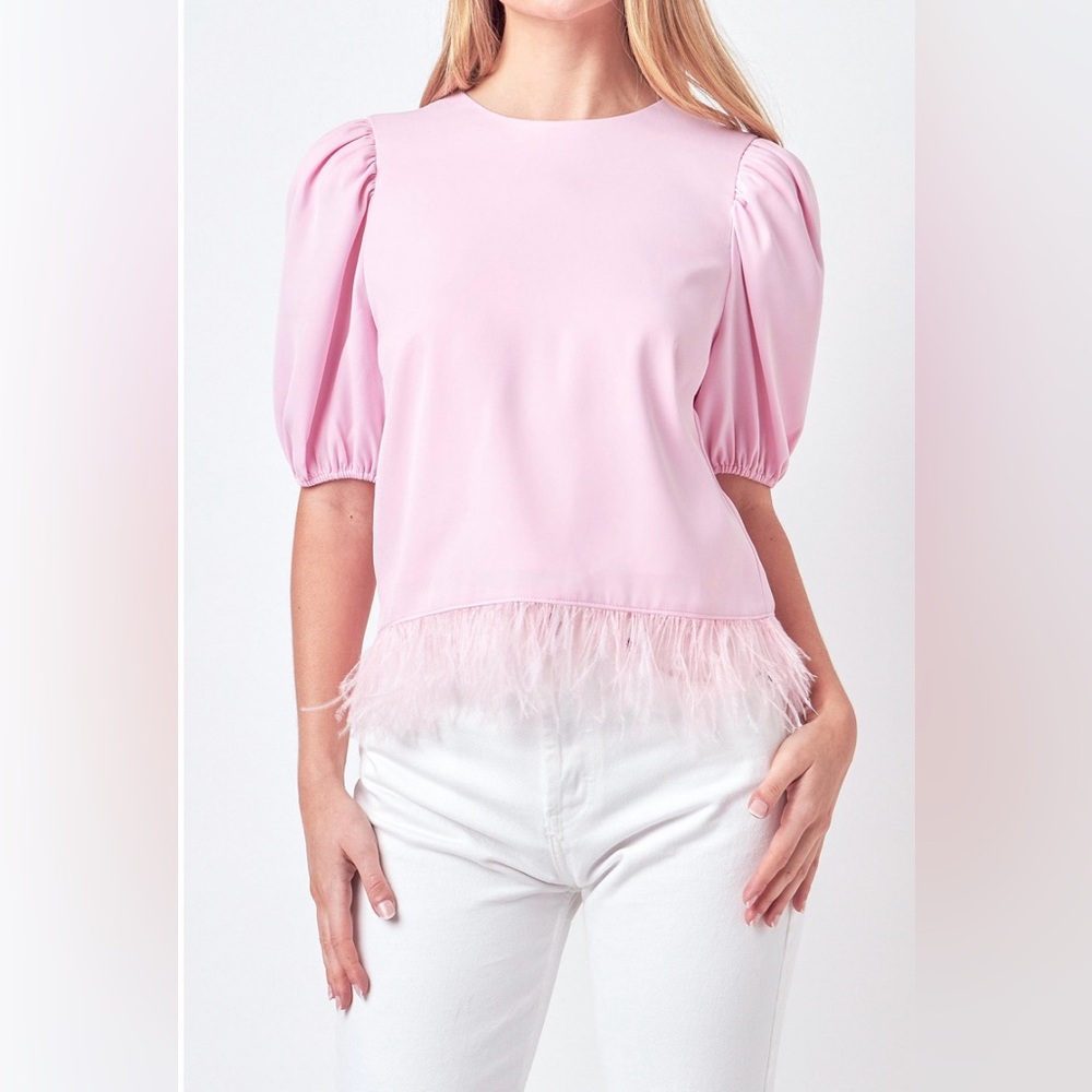 English Factory
Women's Feather Edge Top , NWT , size L